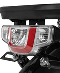 Blue Fat Tire Electric Bike For Epic Mountain Trails And Smooth City Cruising With Killer Torque Hella Durable Frame Long Range Battery Plus Utility Bike Bag For Zero Hassle Daily Rides taillight with red accents and sturdy mounting.