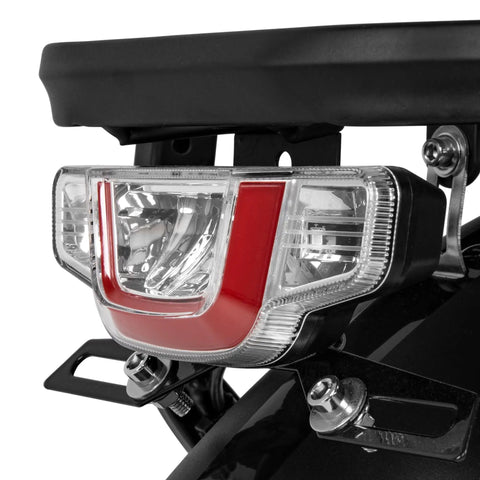 Blue Fat Tire Electric Bike For Epic Mountain Trails And Smooth City Cruising With Killer Torque Hella Durable Frame Long Range Battery Plus Utility Bike Bag For Zero Hassle Daily Rides taillight with red accents and sturdy mounting.