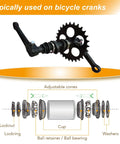 Four Piece Crank Bearing Set With Five Sixteenth Inch Ball Size And Seven Balls For BMX Bikes Beach Cruisers And Stretch Bicycles Pro Grade Precision Engineered For Smooth Reliable Performance diagram showing assembly components.