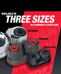 Premium Sailing Carbo-Cam Ball Bearing Cam Cleat in three sizes for line holding and release