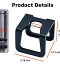 2 Ton Hydraulic Floor Jack Spare Parts Set With Hoop Claw Clamp Clips Universal Replacement For Hydraulic Floor Jacks 9mm And 11mm Clip Sizes Jack Repair Kit For Cylinder Piston Accessories 6 Pack DIY Ready showing detailed dimensions of metal clamp and cylinder piston.