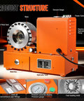 Rock Solid Built Tough Electric Hydraulic Hose Crimper Tool With 110V Portable Press, detailed view of features and components.