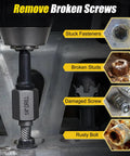 Top Tier 15 Piece Easy Out Screw Extractor Kit With Bolt Remover Drivers And Storage Case For Stripped Damaged Fasteners In Home Garage Or Professional Auto Work, 1/4 drill bit on broken screw