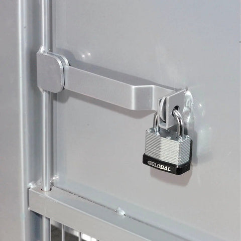 Heavy Duty Folding Security Truck With Lockable Wire Mesh Cage, Built Tough For Two Thousand Pound Loads, Rolls Slick Through Warehouses, And Keeps Your Goods Locked Up Tight