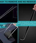 Extra Strong Double Sided Tape Heavy Duty Removable 10ft Clear Nano Adhesive Wall Tape being removed without residue