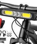 1200 Lumen Bike Headlight And Taillight Set With Aluminum Body, USB-C Rechargeable, IPX6 Waterproof, accessories included