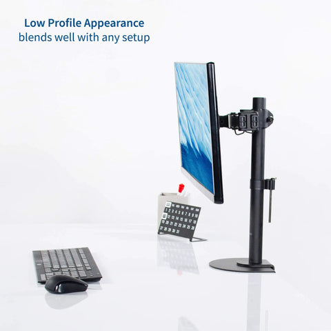 Heavy Duty Steel Reinforcement Bracket And Mount Plate For Glass Or Thin Desks Secures C Clamp Monitor Arm With Anti Slip Pads on a modern desk.