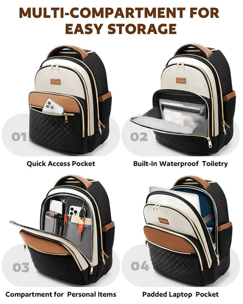 Women Lightweight Rolling Backpack With Wheels For Travel And Work Water Resistant Underseat Carry On Luggage Showing Compartments