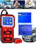 2 In 1 OBD2 Scanner And Battery Tester For 6V/12V Cars And Light Trucks, Car Diagnostic Scan Tool With Check Engine Codes, Live Data, O2 Sensor, Freeze Frame, Alternator Load Test on handheld device