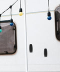 Sturdy Black Truck Rv Baggage Door Catches Clips with High Hardness Holders Retainers For Camper And Trailer Heavy Duty Plastic Clasp Hangers installed on RV.