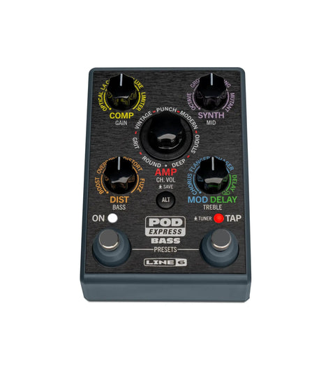 POD Express Bass On The Go Ultra Portable Bass Amp Modeler With 7 Amps 7 Cabs And 17 Effects Including A Looper HX Quality