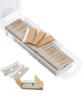 Pro Grade High Carbon Steel Razor Blades 100 Pack Refills For Standard Utility Knives With Long Lasting Sharpness