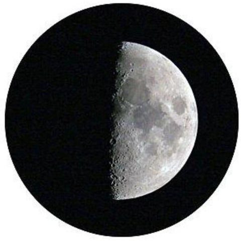 Close-up of the moon viewed through the Galileoscope Kit For Beginner Stargazers With 50mm Aperture And 25X To 50X Magnification