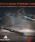 Back Mount Rack And Pinion Boat Steering Cable Kit 13Ft SS14113 Plug And Play Marine Steering System with boat background