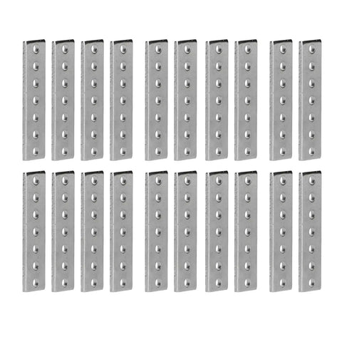20Pcs Beefy Galvanized Steel Flat Bracket Mending Plate For Heavy Duty DIY Frames Straight Brace Rust Resistant