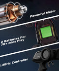 Beast Mode One Sixteen Scale Off Road RC Monster Truck powerful motor, batteries for 70+ mins, 2.4GHz remote control detail