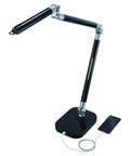Summit Flex Ultra Reach 10W LED Desk Lamp With Flicker Free Natural Daylight Light USB Charging Port Black Gray LED10ARC