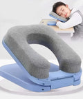 Foldable Comfy Memory Foam Desk Nap Pillow With Arm Rest For Face Down Sleep Portable Office And School Sleep Aid Blue