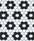 Black and White Geometric Floral Peel and Stick Floor Tiles 12x12 Inch 10 Pack No Grout Needed Water Resistant Vinyl