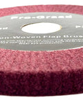 Killer Bench Grinder Flap Wheel 6 inch red non woven brush for finishing with 320 grit design for smooth surfaces.