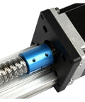 Close-up of Beefy 200mm Travel Linear Actuator System With SFU1605 Ball Screw And Linear Guide Rails For CNC Tables