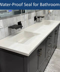 Straight Up Professional Grade Water Based Urethane Concrete Countertop Sealer Clear Low Sheen Finish 24 Oz Kit Covers 170 Sq Ft on modern bathroom vanity.