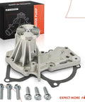 Engine Water Pump With Gasket And Bolts For Ford Escape 2013 2016 Fiesta 2011 2019 Fusion 2013 2014 Transit Connect 2014 2016 Aluminum Housing Four Cylinder One Point Six Liter Replacement visible with packaging and installation components