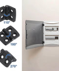 Torque Hinge Set 4 Pack Nylon Self-Closing Hinges 40x30x4mm With 5mm Holes Adjustable Position Control shown with open panel