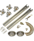 Beefy 48 Inch Top Hung Sliding Door Hardware Kit For 3/4 Inch Doors, 150 Pound Capacity, All Aluminum Track, 2 Door Components
