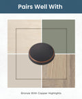 Bronze And Copper Cabinet Handles Pack Of 5 3 Inch Center To Center Bin Pulls shown with color samples