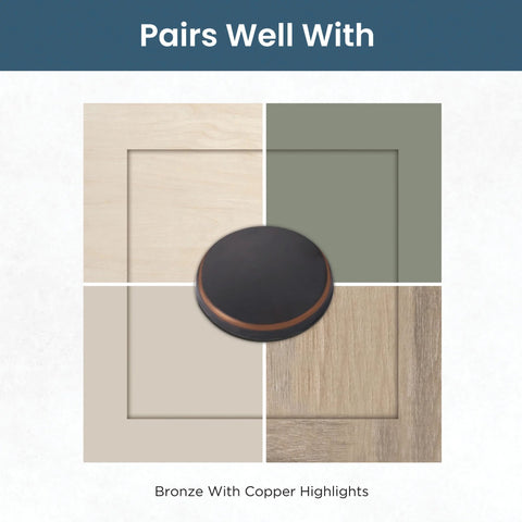 Bronze And Copper Cabinet Handles Pack Of 5 3 Inch Center To Center Bin Pulls shown with color samples
