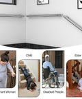 Rock Solid Wall Mounted Stair Railing In Rust Proof Stainless Steel For Indoor And Outdoor Safety Handrail in use with diverse users.