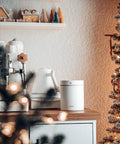 Automatic Vacuum Coffee Canister Keeps Your Daily Brew Stash Hella Fresh For Months With Simple One Touch Press And Rust Resistant Stainless Steel Build on kitchen counter.