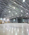 Warehouse lit by 315W Equivalent PAR38 LED Flood Light Bulb 4300 Lumens Daylight 5000K Non Dimmable Outdoor Full Glass