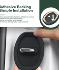 Top Shelf Soft Silicone Door Latch Covers 4 Pack Fits Cars Trucks Suv shown with adhesive backing for easy installation.