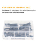 Must Have Crib Hardware Replacement Kit With M6 Socket Cap Screws And Barrel Nuts in clear storage box