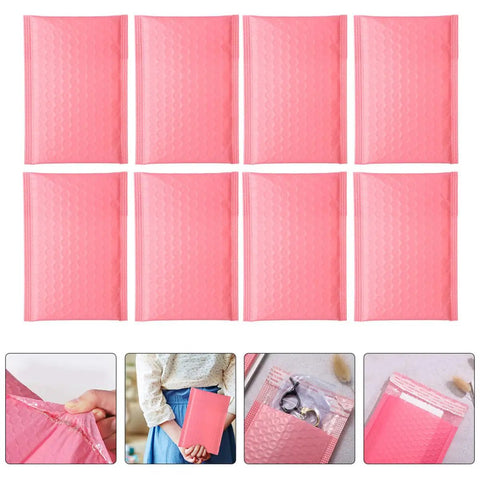 Pink Bubble Mailers 100 Pack 12x18 Plus 4 Inch Thickened Padded Envelopes Self Seal for Small Biz Shipping Tear Resistant Lightweight Bags