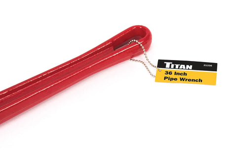 36 Inch Heavy Duty Straight Pipe Wrench With Beefy Steel Build, Durable Black Enamel Finish, Precision Milled Jaws, Drop Forged Steel Construction