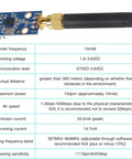 Clutch Drop Cc1101 Wireless Transceiver Module With Durable Sma Antenna features clear specs for Arduino use.
