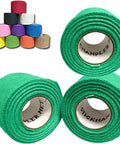 Pro Drumstick Grip Tape Dark Green Three Pack Cotton Anti Slip Wrap for solid stick control, showing three rolls.