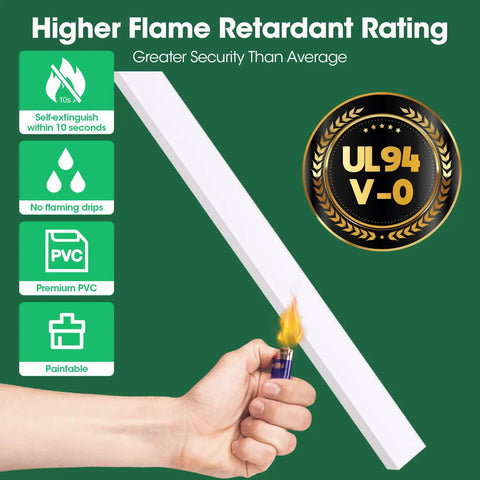 Cord Hider Kit 110 Inch Self Adhesive Wall Cable Covers for Wires Paintable and Easy Install DIY Friendly flame retardant test
