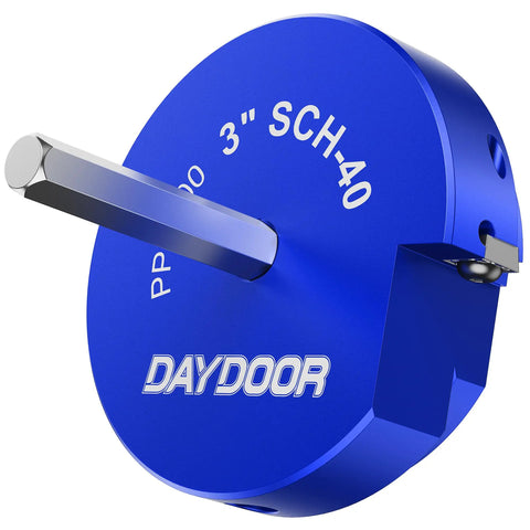 3-Inch PVC Pipe Reamer and Fitting Saver Tool with 4-Sided Carbide Blade for Schedule 40 PVC CPVC ABS in blue color