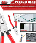 Pro Grade Oil Feed Glass Cutter Kit With 8-Inch Glass Cutting Pliers for glass, ceramic tiles, stone cutting and breaking.