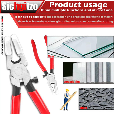 Pro Grade Oil Feed Glass Cutter Kit With 8-Inch Glass Cutting Pliers for glass, ceramic tiles, stone cutting and breaking.