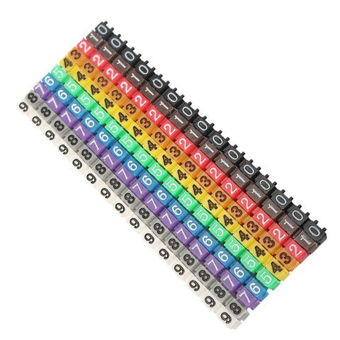 Wire Numbering Marker C Shape Cable Marker Tubes For Quick Cable ID 150 Pcs KCM 1.5mm durable plastic tags in assorted colors