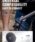 Universal compatibility of 8.75 Inch Lawn Edger Attachment With Tool Free Depth Adjustment, close-up of connection details.