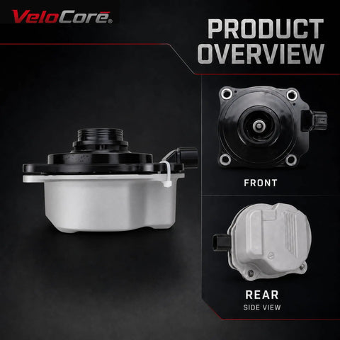 Keep Your Daily Driver Chillin Smooth When Things Get Hot With This Heavy Duty Electric Coolant Water Pump Oem Replacement For 1603225010 Camry Avalon Hybrid Rav4 2018 Through 2022 2.5 Liter Engines, showing front and rear views.