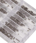 Level Up Your Watch Game With This Heavy Duty Stainless Steel Screw Repair Kit Featuring An Organized Labeled Case For Quick Fixes And Tidy Small Parts Storage, showcasing various stainless steel screws in a clear organizer.