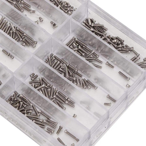 Level Up Your Watch Game With This Heavy Duty Stainless Steel Screw Repair Kit Featuring An Organized Labeled Case For Quick Fixes And Tidy Small Parts Storage, showcasing various stainless steel screws in a clear organizer.