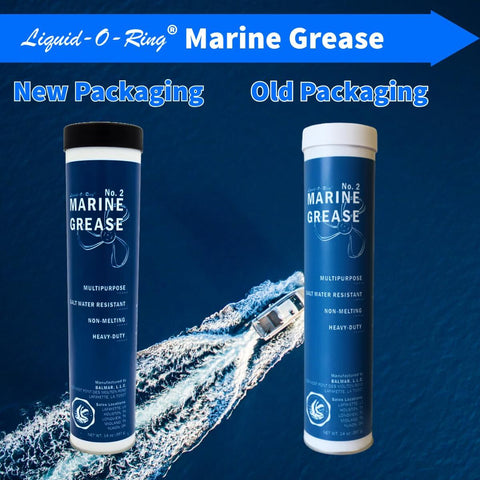 Comparison of new and old packaging for Multi Purpose Marine Grease For Boat Trailers U Joints And Lower Units NLGI Grade 2
